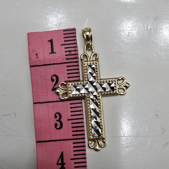 Elegant Gold and Black Cross Pendant - Picture 5 of 7